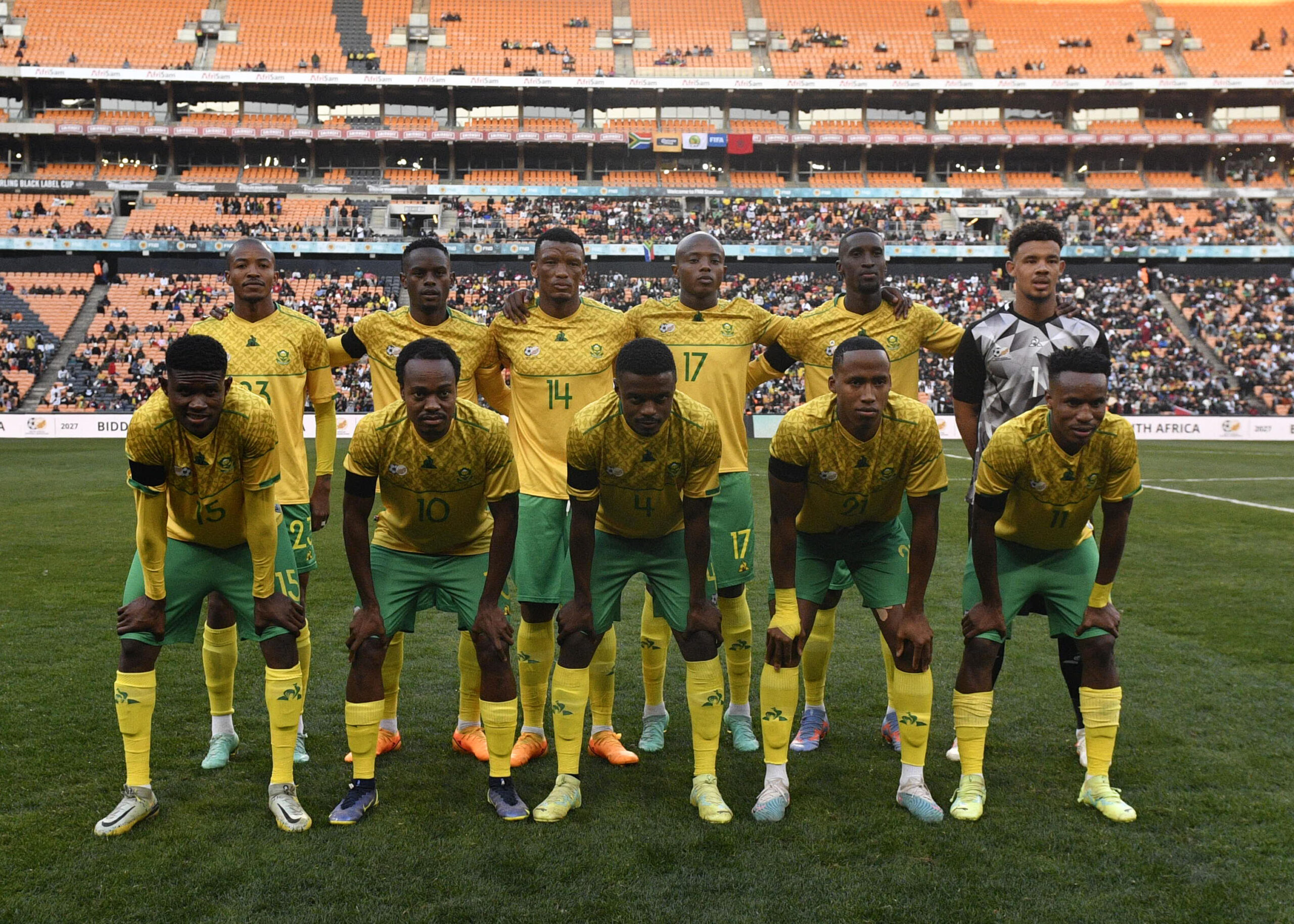 African football team lineup